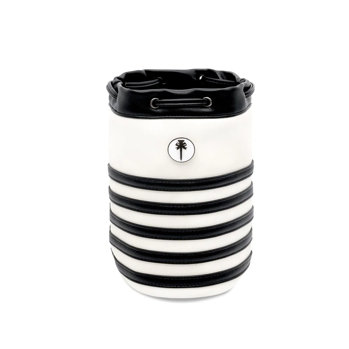 PINKTEE - Bolsa de piel para pelotas de golf, diseño de cintura con marcador magnético extraíble, Black, 5.1L x 5.1W x 8.5H inches, Bolsa para objetos de valor de golf