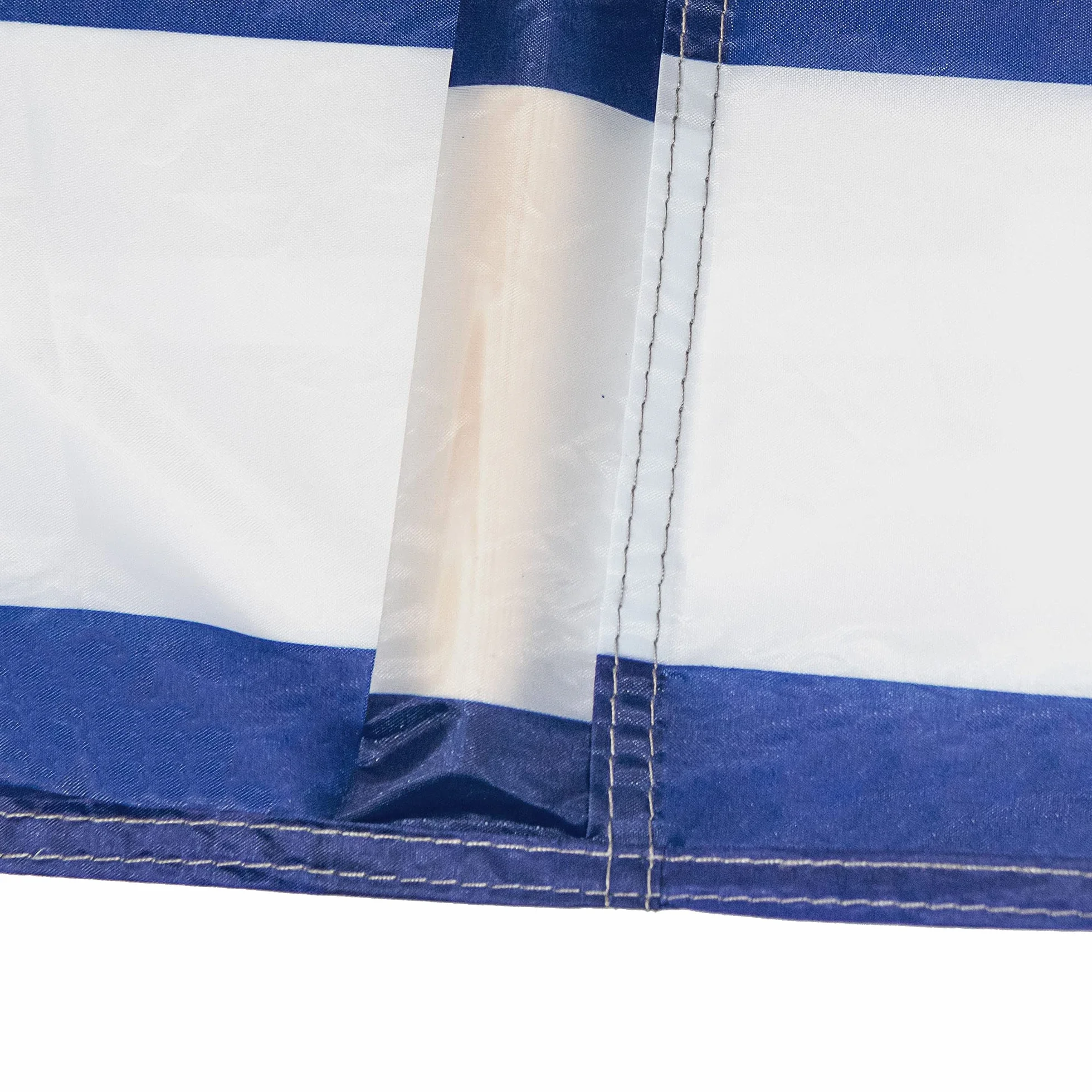 Idena 50058 – Parasol antiviento, Aprox. 800 x 80 cm, en Azul y Blanco, con Correa de Transporte y Correas de fijación, para Playa, Camping y jardín