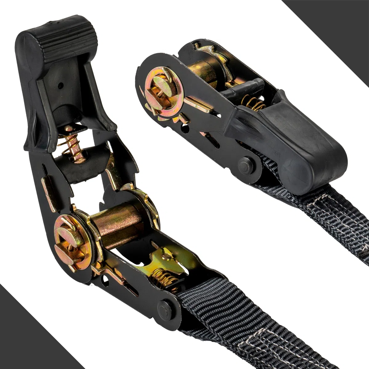 GIBOHOM 2 Correas de Trinquete 4m 800kg 25mm, Cinchas de Amarre, Eslingas con Carraca, Remolque Baca Kayak Tabla de Surf Piraguas Canoa Bicicleta Moto, Longitud Ajustable