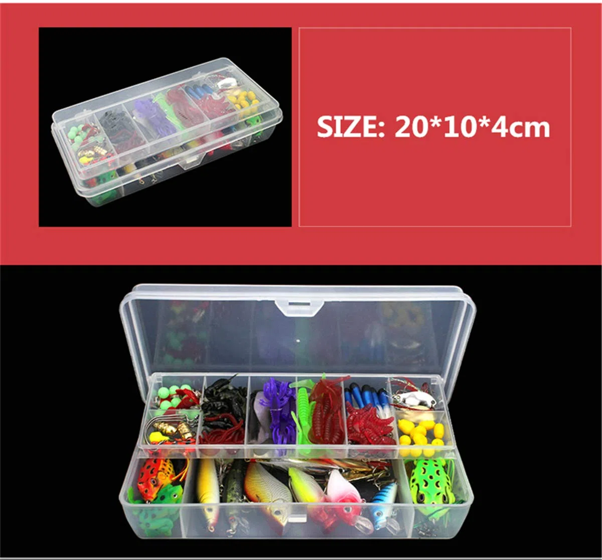 RoseFlower Kits de señuelos para Pesca Cebos Artificiales de Pesca Cebo Duros/Suaves Incluye Ranas, Giratorios, Cuchara, Manivela Anzuelos - Pesca Accesorios para Pesca de Trucha, Bagre y Lucio