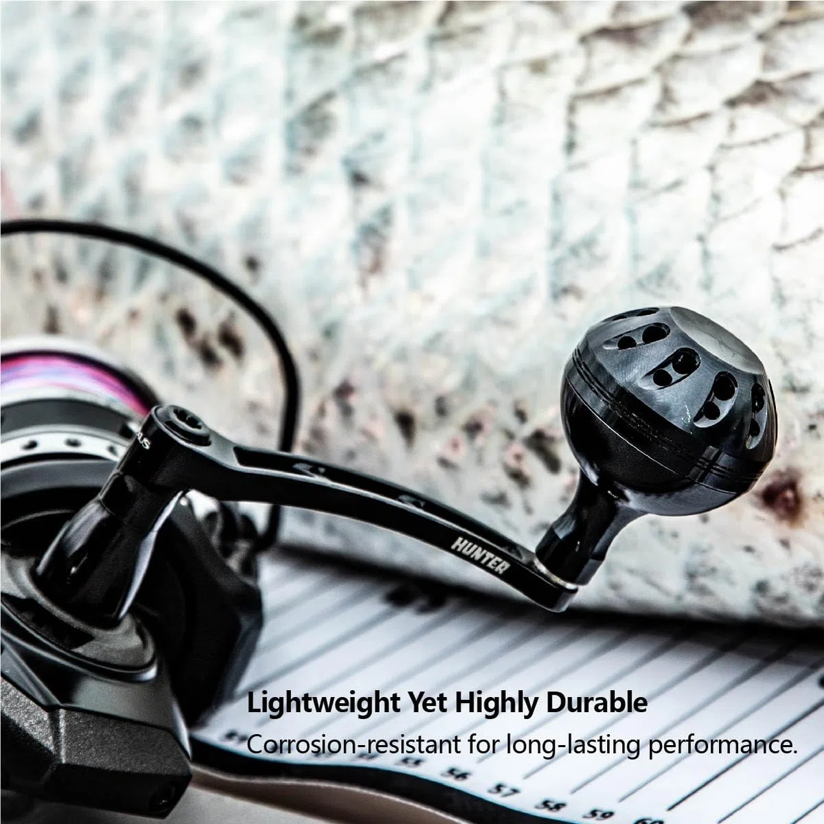 GOMEXUS Aluminio Potencia Pomo Compatible para Shimano Daiwa Spinning Carretes, Carrete de Pesca Mango Pomo