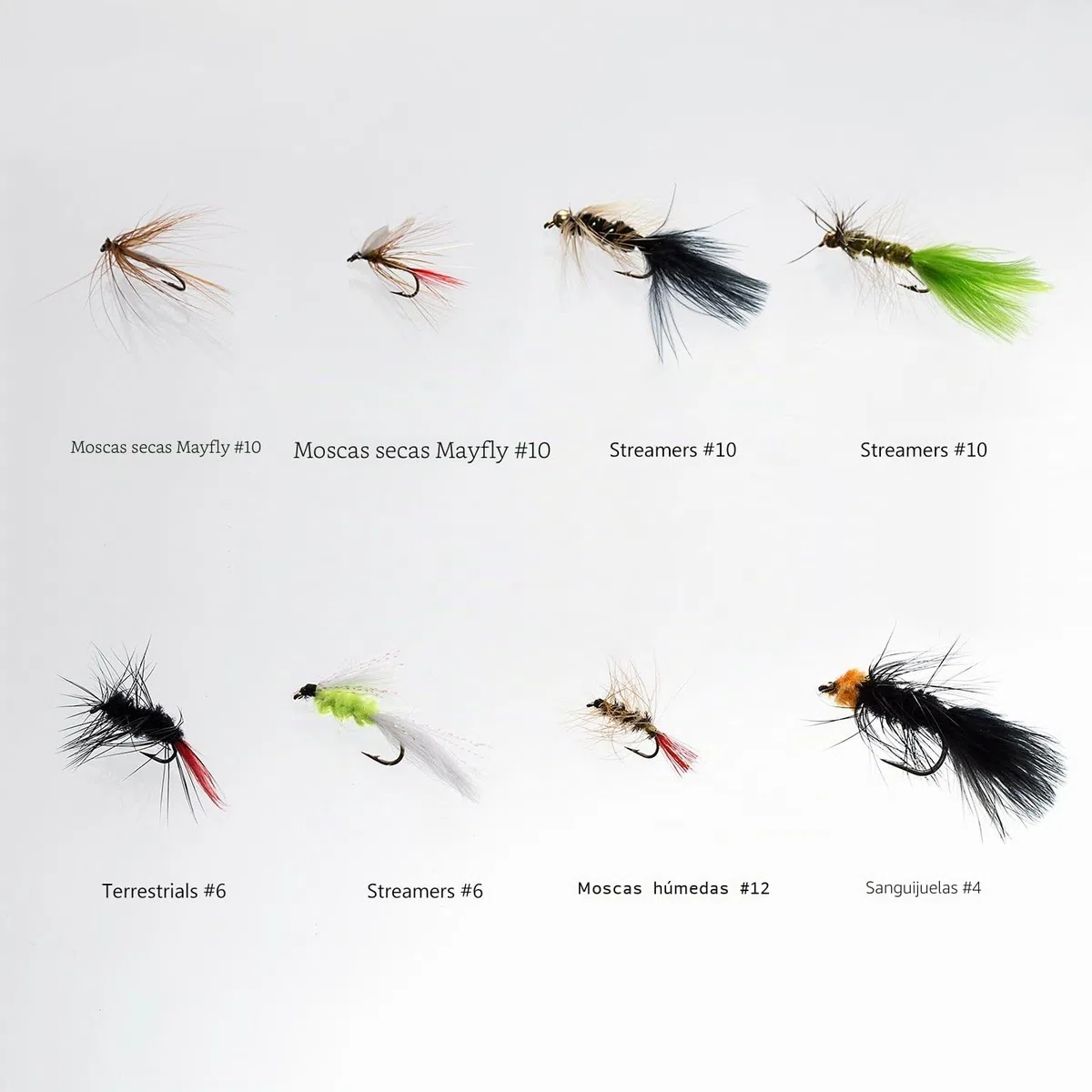 BASSDASH Kit de Moscas de Pesca con Mosca, Surtido de Moscas, Pesca de lubina con Caja de Moscas, 36/64/72/76/80/96 Piezas con Moscas secas/húmedas, ninfas, serpentinas, Popper