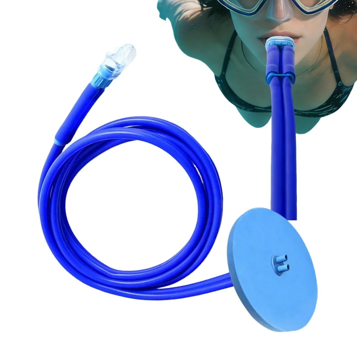 Respiración completa Snorkel | Tubo de respiración de snorkel de entrenamiento ergonómico de silicona | Buceo en seco para adultos Principiantes Natación Entrenamiento de buceo | Para uso al aire