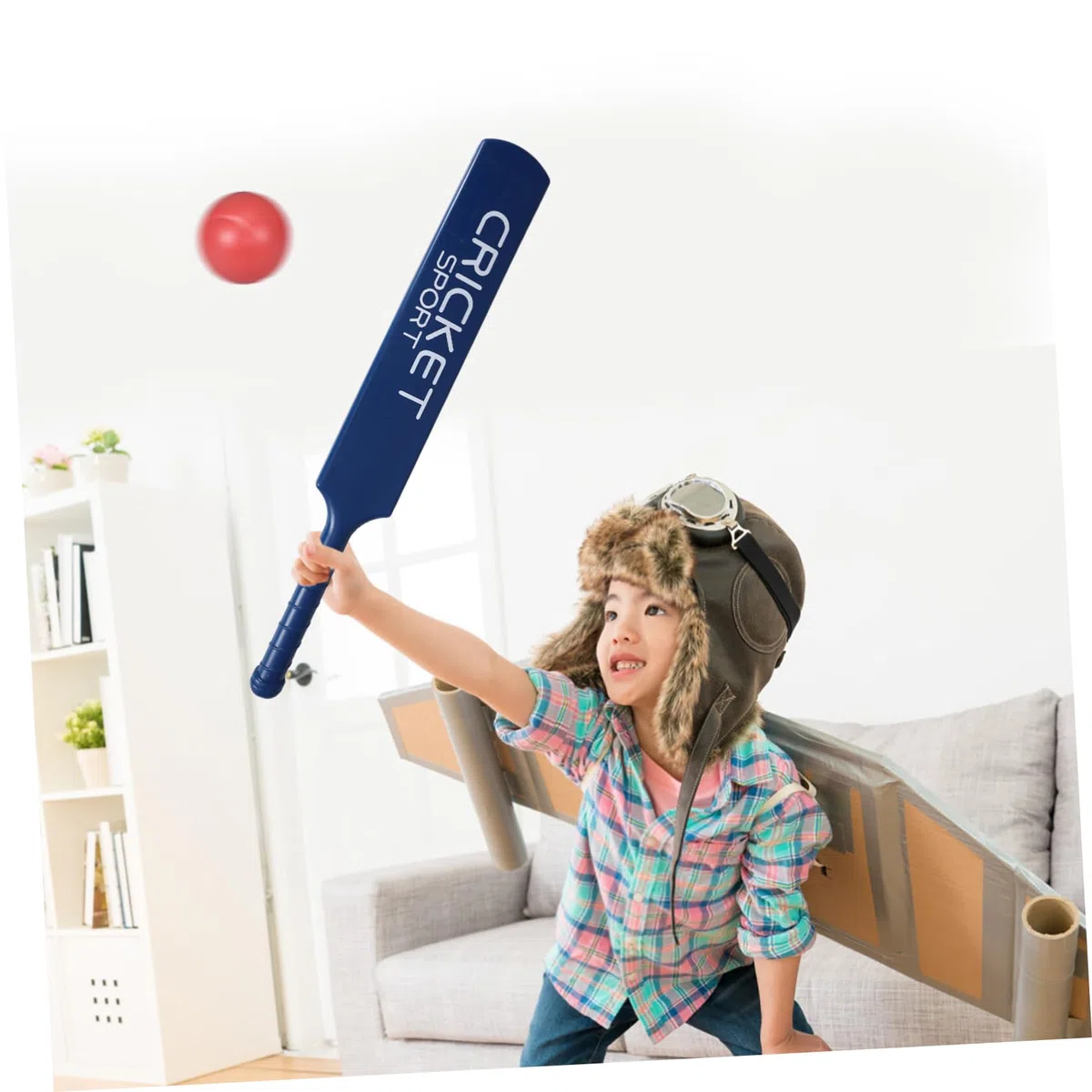 BESPORTBLE 1 Juego de Cricket Divertido para Niños Y Niñas Bate de Cricket Juego de Actividades al Aire en Interiores