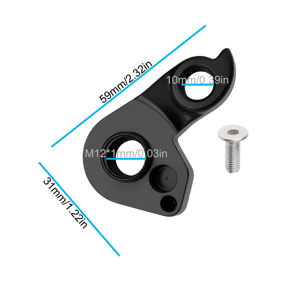 Patilla de Cambio de Bicicleta Mech de Aleación de Aluminio 254092-222 Compatible con Scott