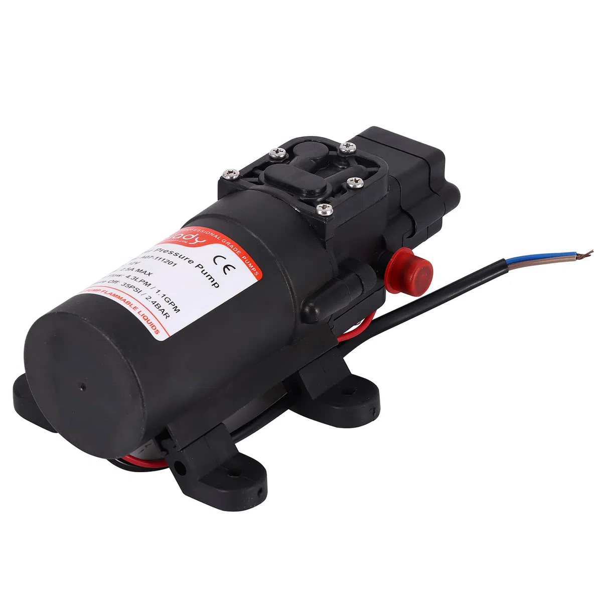 Bomba de diafragma, bomba de agua de 30 W, 12 V, 4,3 L/PM, bomba de agua autocebante para barcos, caravanas, yates, jardín, campistas