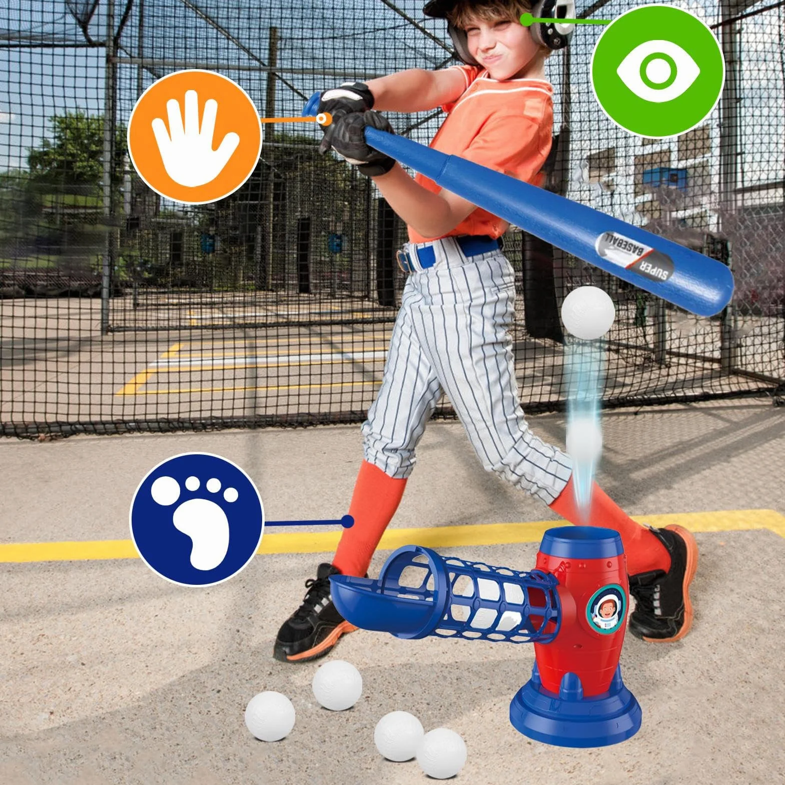 Máquinas De Tanguaje De Béisbol - Lanzador Automático, Dispositivo De Velocidad Pro | Robot De Entrenamiento Juvenil Golpeando Juvenil, Mecanismo Exterior Interior, Comedor De Marco P