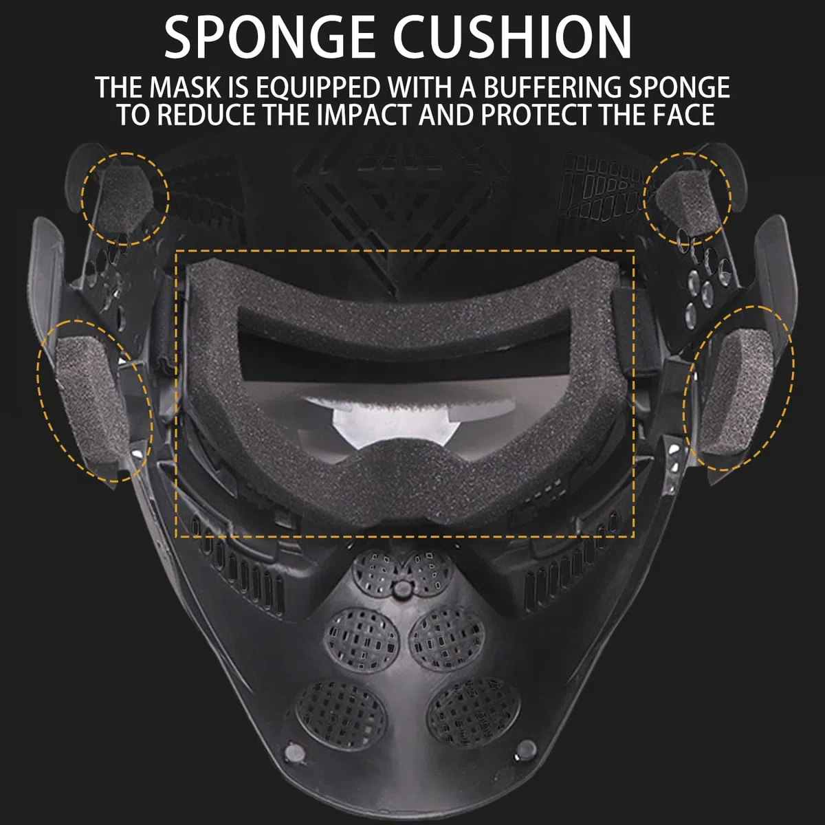 Máscara de airsoft, máscara de paintball con protección ocular, resistente a los golpes, para Halloween, cosplay, accesorios de película, paintball CS