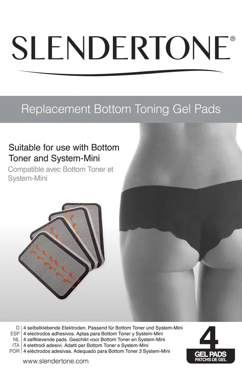 Slendertone Bottom - Electrodos de repuesto para Mini Bottom Toning System, 4 unidades