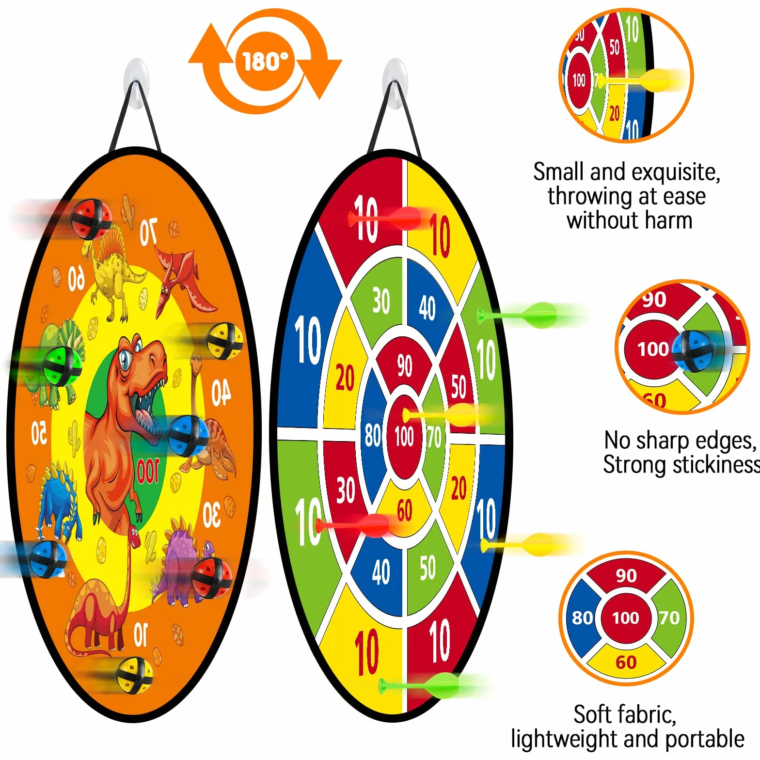 Kiztoys Diana de Doble Cara con Bolas Adhesivas para Interiores y Exteriores, Juegos de Fiesta, Juguetes, Regalos para niños, niñas y Adultos