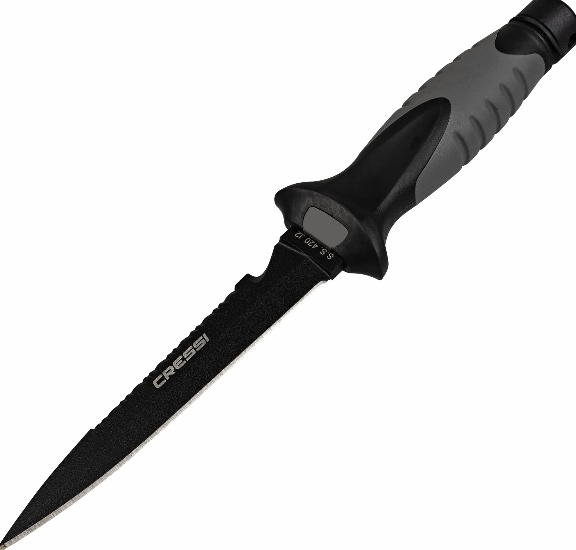 Cressi Finisher - Cuchillo, Color Negro, Talla 24.7 cm