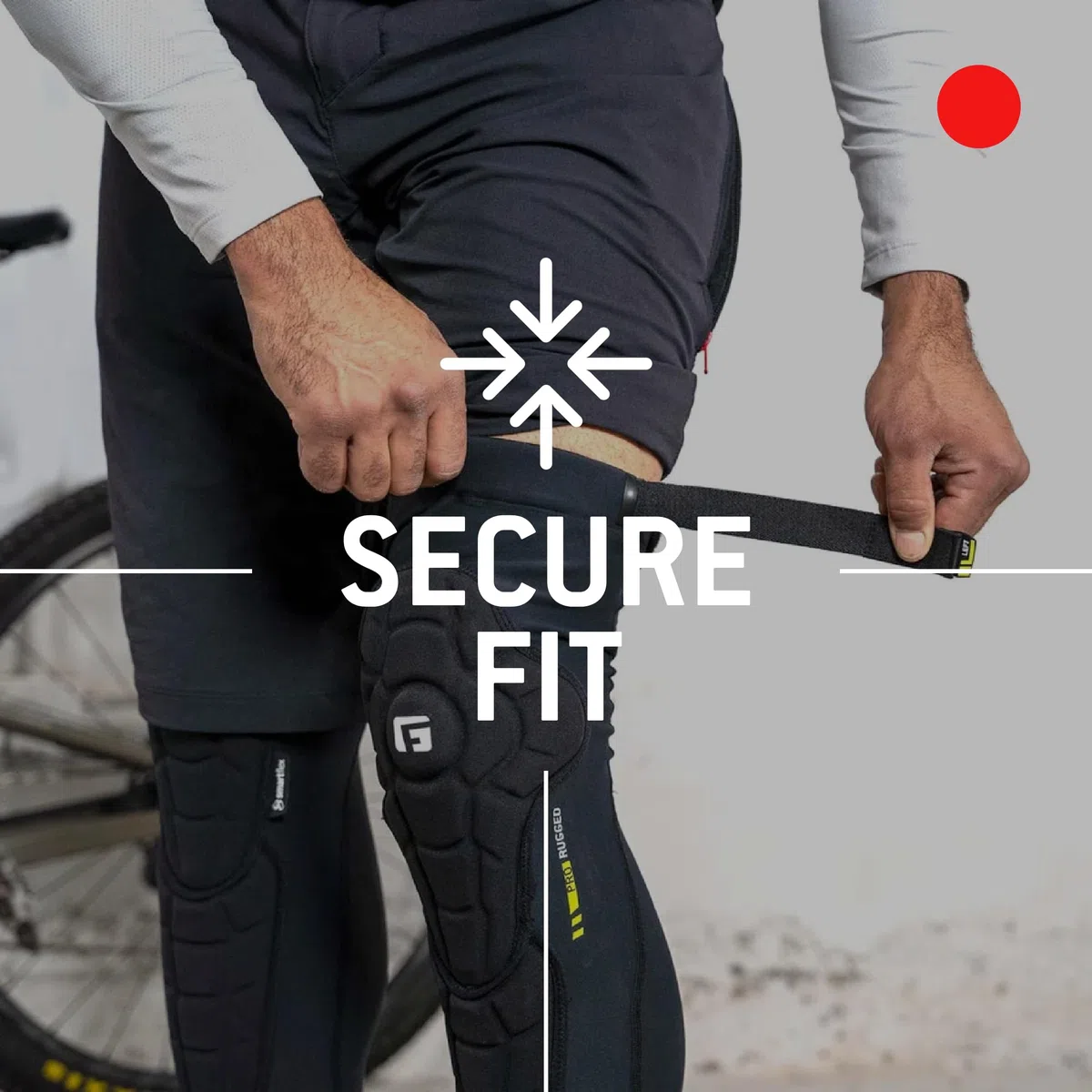 G-Form Pro-Rugged 2 Espinilleras MTB, Negro, Juvenil Grande/X-Grande | con Protección de Rodillas para Ciclismo, Patinaje y Deportes de Nieve, Rodilleras y de Compresión Acolchadas