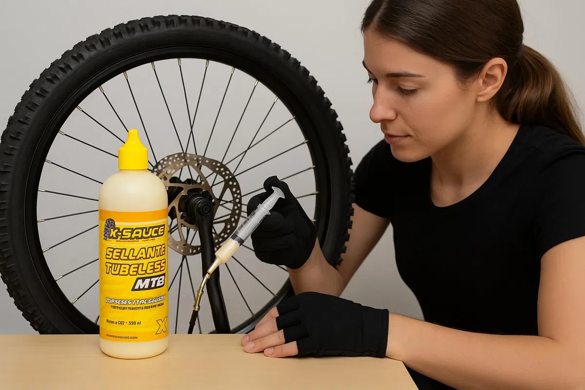 X-Sauce MTB - Lubricante de Cera + Sellante Antipinchazos Tubeless | Mantenimiento Bicicleta de Montaña | Compatible con Ruedas sin Cámara