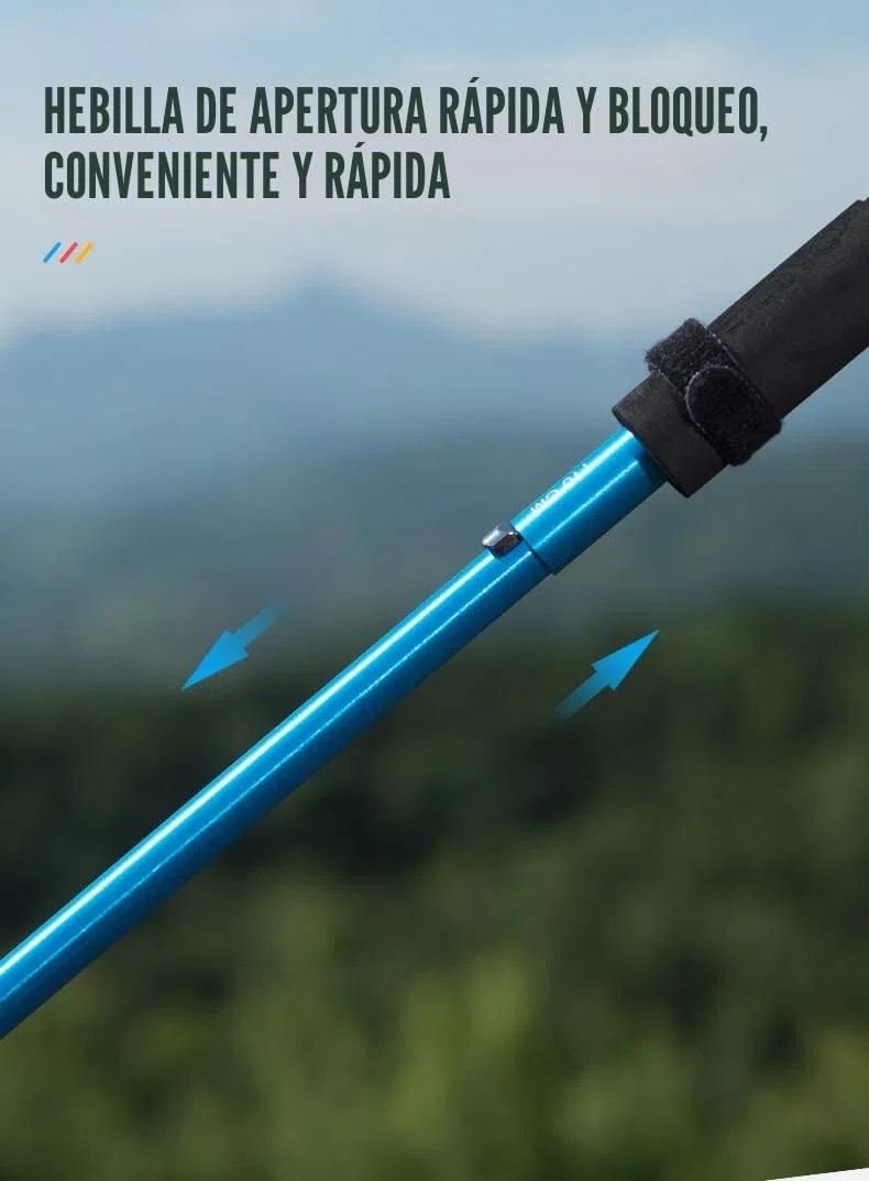 Bastones de trekking plegables ligeros de aluminio 110/120 cm ajustables Aonijie ultraligeros para bastones de correr