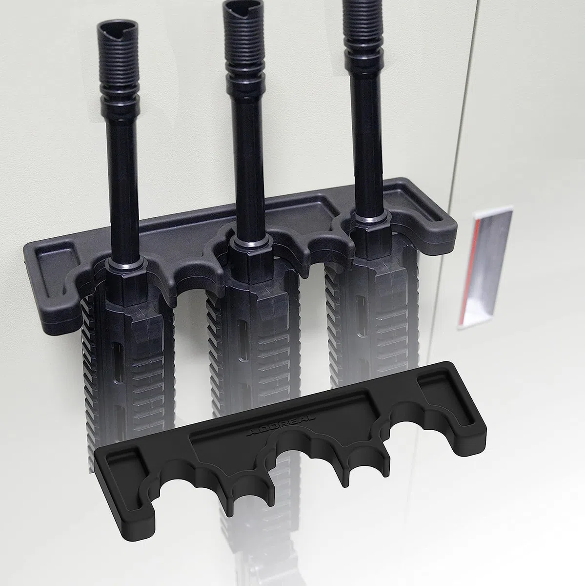 BOOSTEADY Soporte para Escopetas Soporte para Rifles Magnético 3 y 5 Posiciones, Estante para Armas de Silicona Suave Accesorios de Armas de Cazador