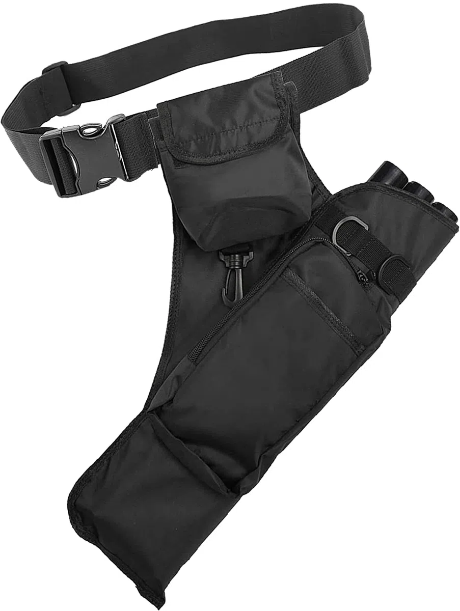 Bolsa de tiro con arco al aire libre de lona flecha carcaj caza tres tubos tiro con arco bolsa cintura span tiro con arco accesorios bolsa