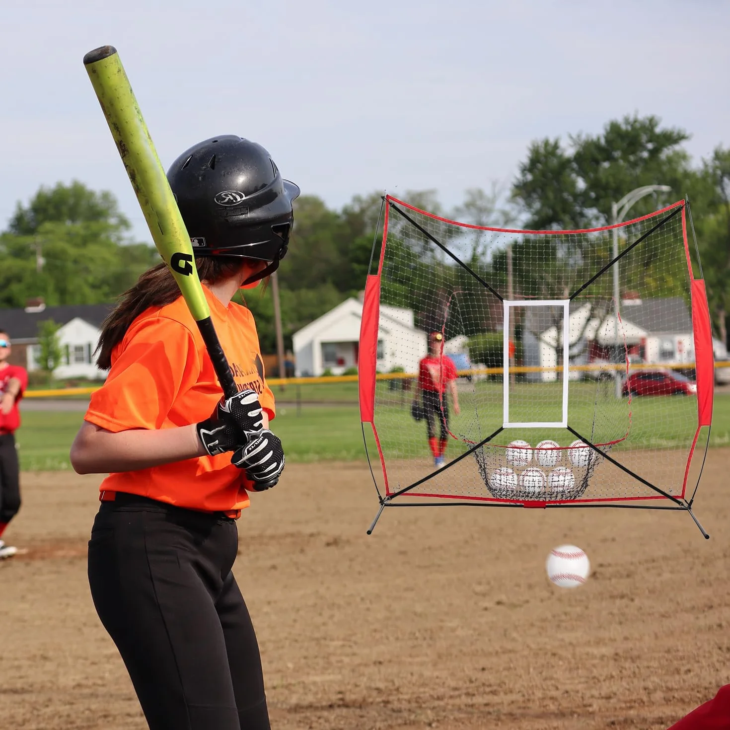 2 Piezas Red de Práctica de Béisbol, Red de Práctica de Béisbol de Zona de Golpe Ajustable con Zona Golpe Red Zona Golpe de Béisbol para Practicar Lanzamiento de Entrenamiento de Precisión