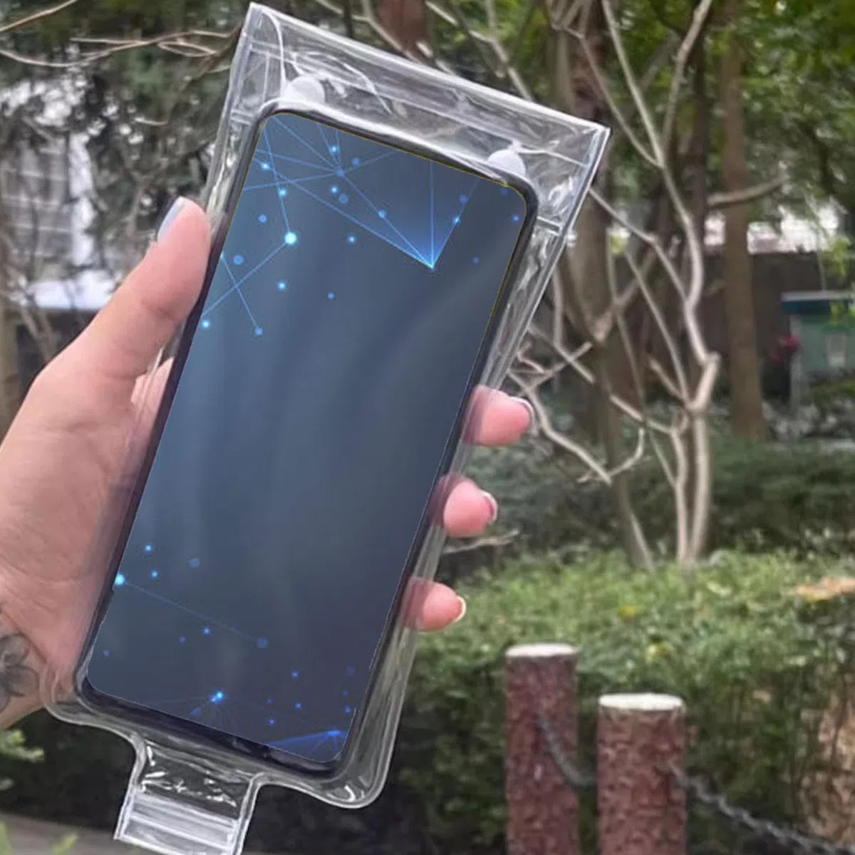 de teléfono para moto, de teléfono impermeable para moto, impermeable para teléfono móvil transparente para manillar - Soporte para teléfono móvil para motocicleta Cubierta