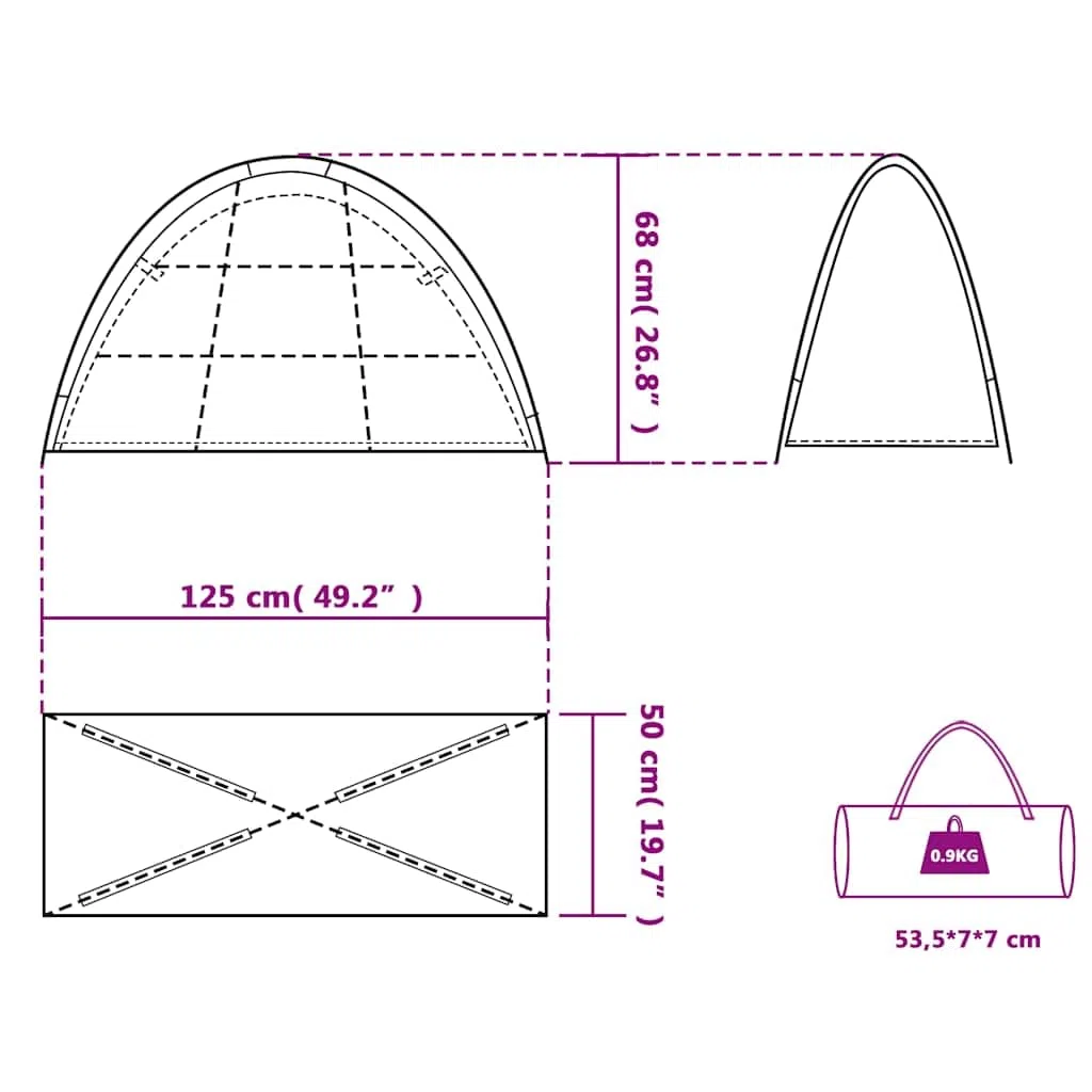 vidaXL Tienda de Almacenaje 9 Compartimentos Impermeable Toldo Carpa Refugio