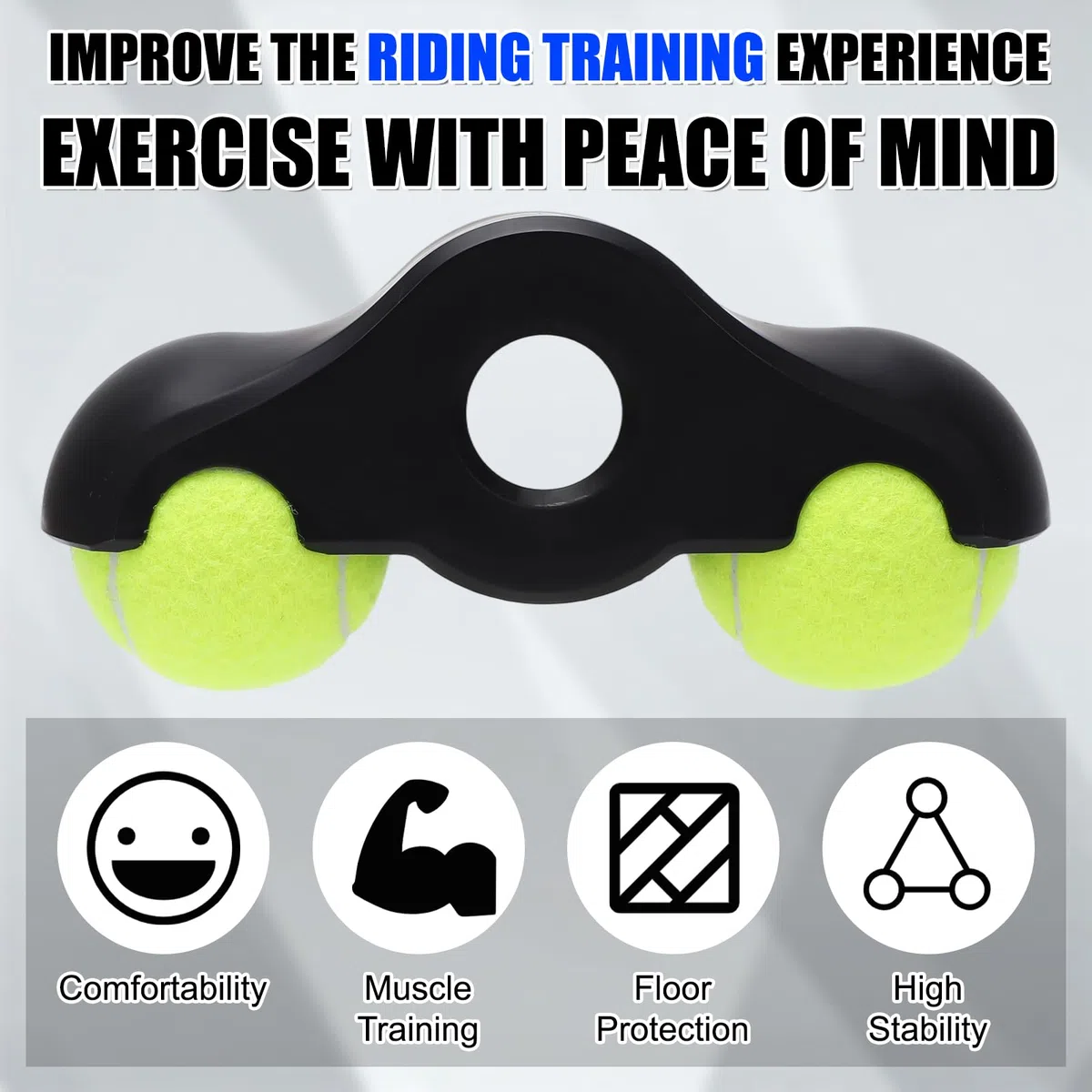 Rocker Plate Feet 4 Piezas, Indoor Cycling Snap Rocker Feet, Accesorios para Kickr Core 1 Rodillo, Adaptador para Pelotas Tenis de Ciclismo Indoor, Tennisballfüße für Wahoo Kickr Core 1 Roller Trainer
