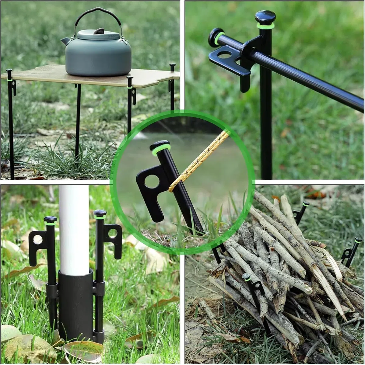 30 cm de anclajes de suelo, 10 piezas de estacas estables, estacas metálicas resistentes, estacas de tienda resistentes a las tormentas, estacas de tienda al aire libre para camping, senderismo
