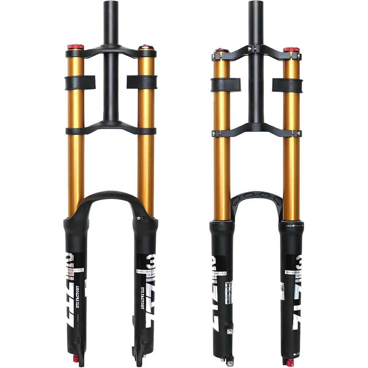 [EU Stock Horquilla de Suspensión de Bicicleta 26/27.5/29"para Bicicleta de Montaña DH Air Doble Hombro Downhill Rappel Amortiguador Tubo Recto Ultraligero