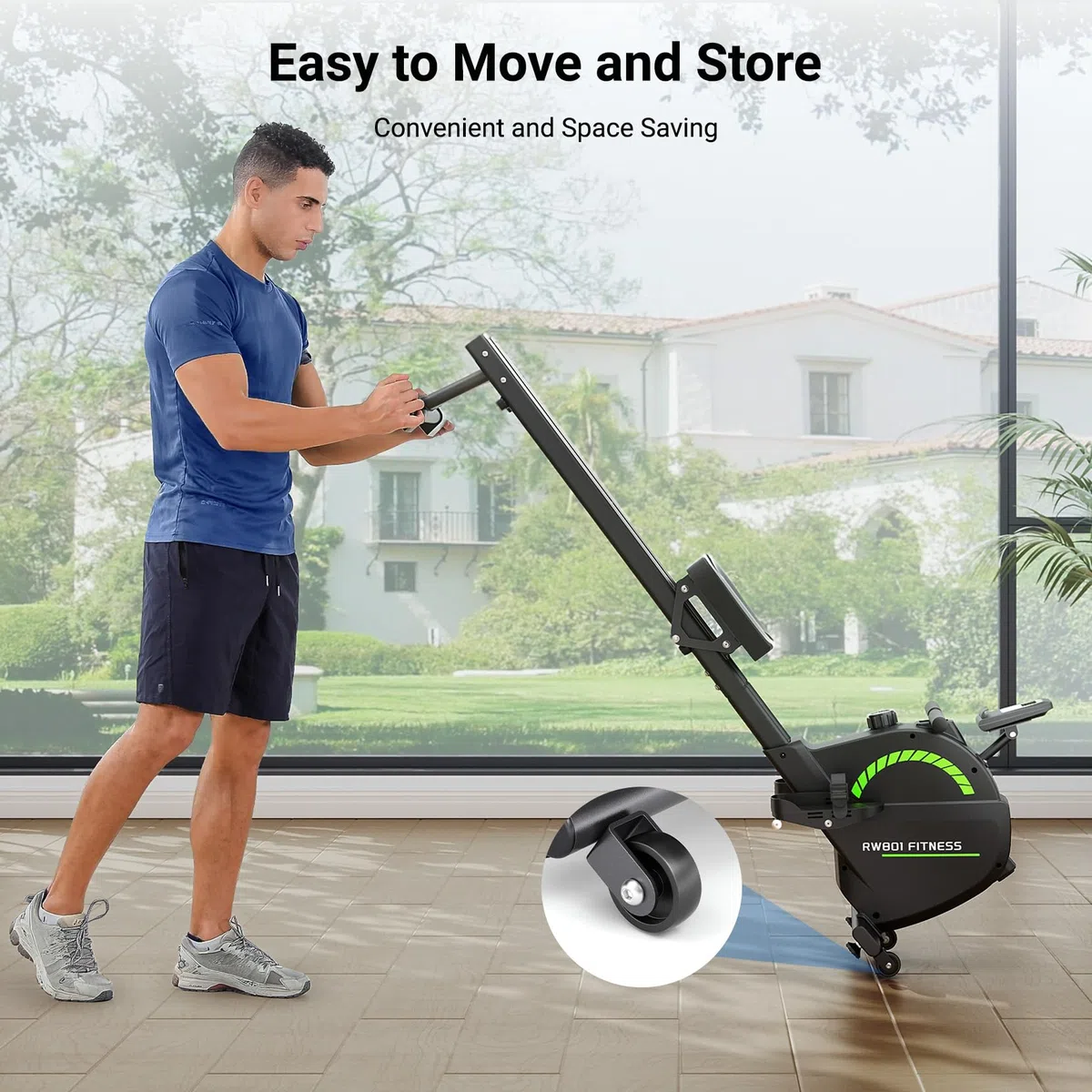 Dripex Maquina de Remo para Casa Silenciosa, Maquina Remo Magnética con 16 Niveles de Resistencia, Pantalla LCD con App Bluetooth, Estructura Estable, Capacidad de hasta 160 kg