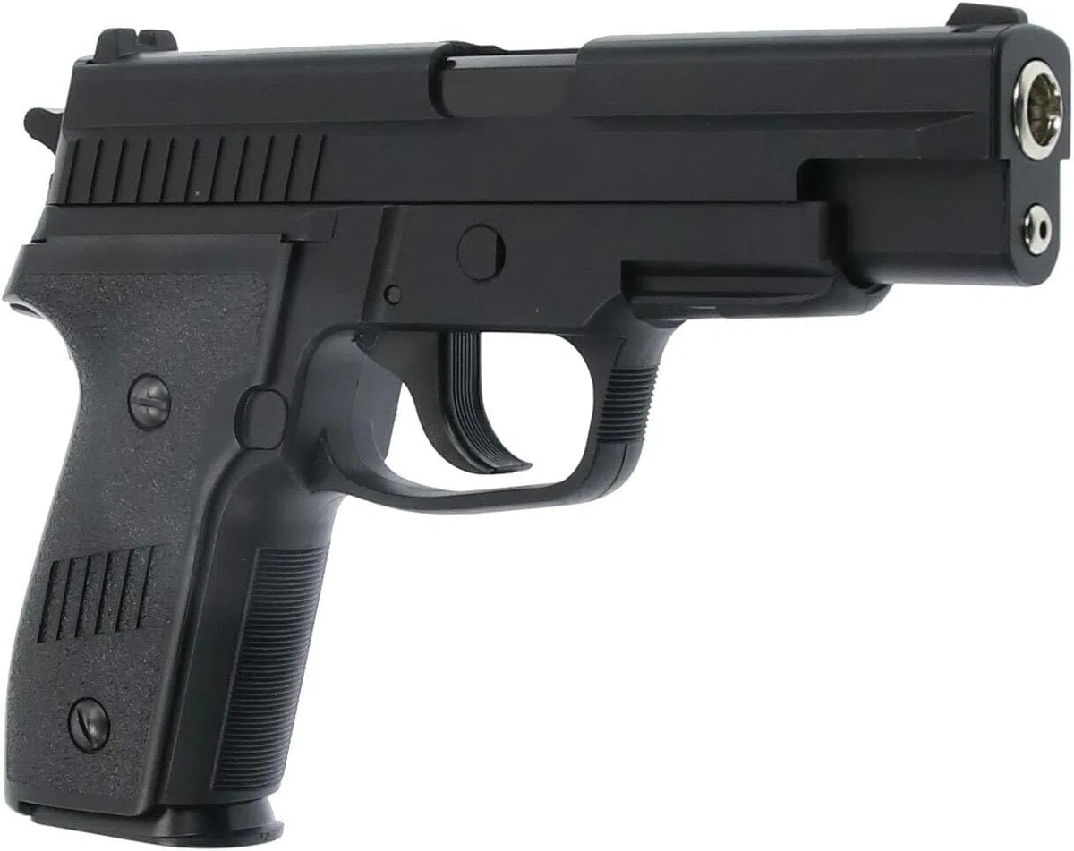 HFC 116N Negra (Muelle) | Pistola de Airsoft Calibre 6mm + maletín + munición Bolas PVC