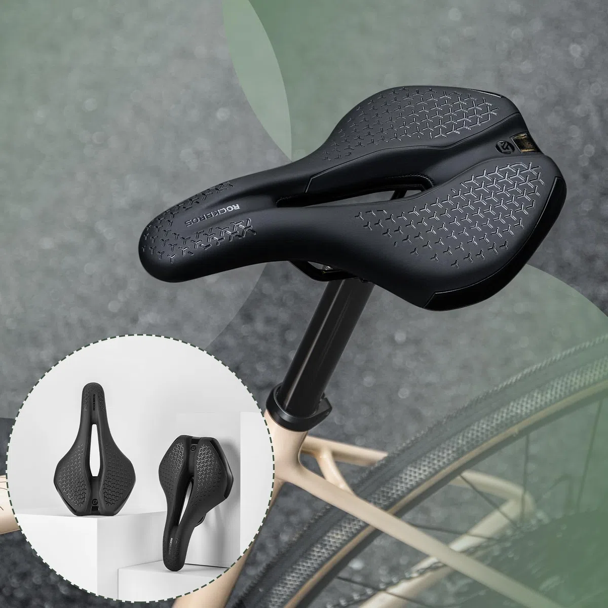 ROCKBROS Sillín Bicicleta Cómodo MTB Asiento Ergonómico Transpirable Hombre Mujer Sillín Bici para Ciclismo Bicicleta Montaña Carretera E-Bike