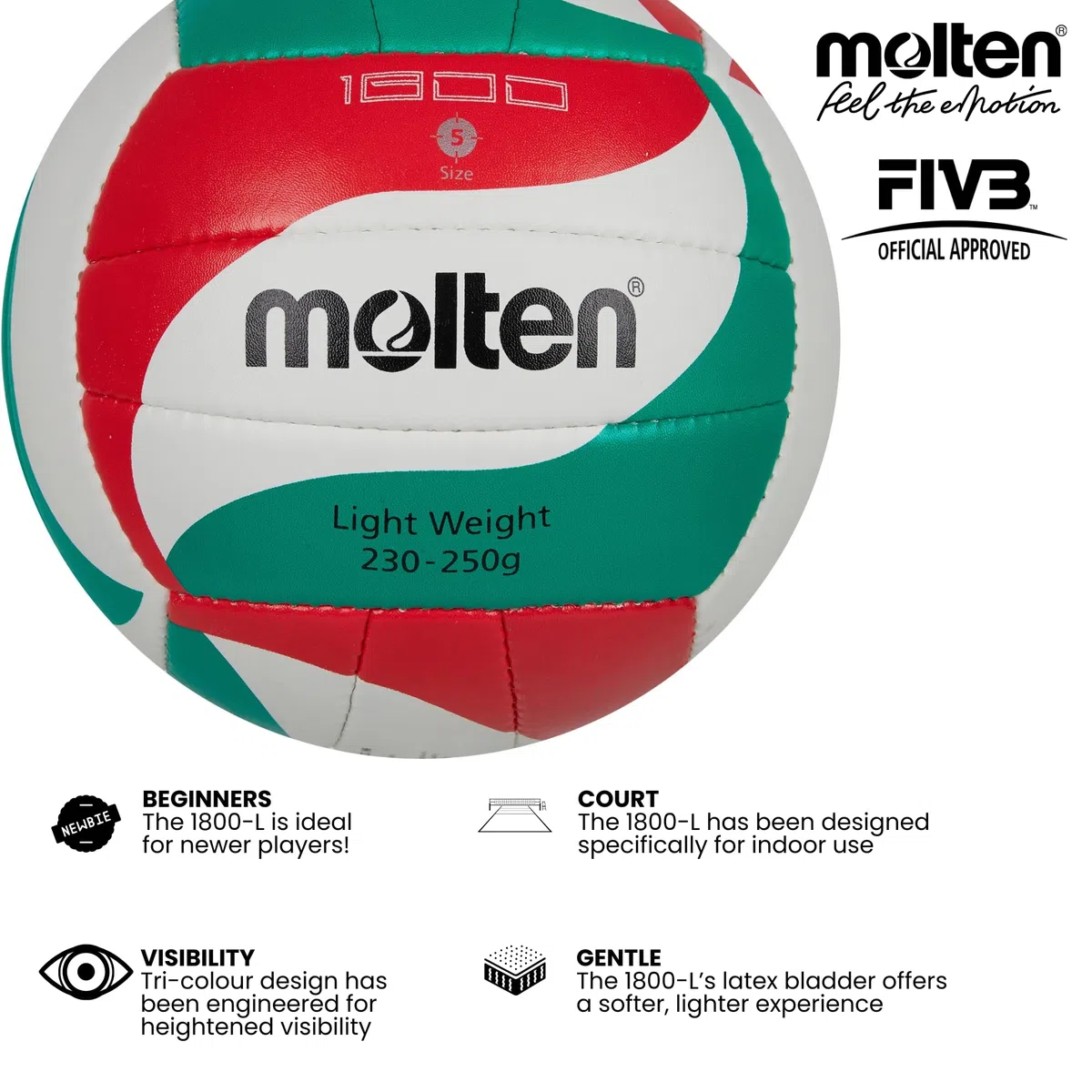 Molten V5M1800-L Voleibol -DS