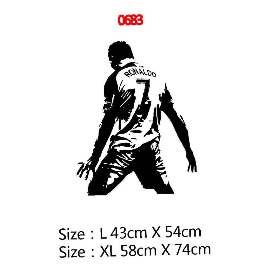 Ronaldo Cr7 Club De Fútbol Real Madrid Deporte Adhesivos De Pared Jugador De Fútbol Balón De Fútbol Jugar Al Juego De Vinilo Pegatinas Decoración