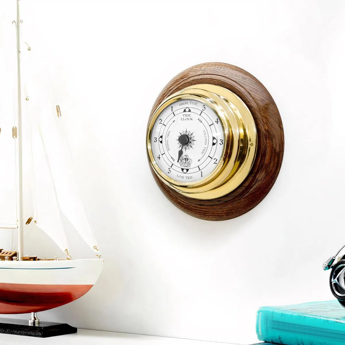 MagiDeal Reloj de, Reloj Náutico Preciso para Barcos, Estación Meteorológica para Yates Y Embarcaciones.