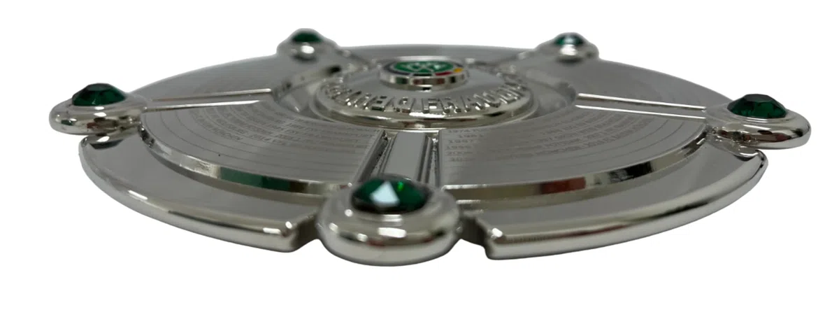 DFB Mujer Bundesliga Maestro 100 mm Metal | Licencia Oficial DFB | Caja de regalo y holograma Certificado de autenticidad | Grabados maestros | Exclusivo Trofeo de Fútbol