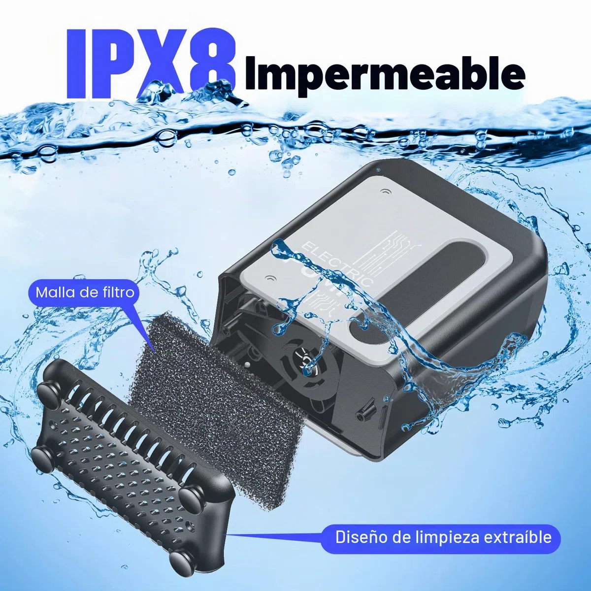 Rsaoty Ducha Portatil, 4000mAh Eléctrico Portátil Recargable Ducha, Ducha Camping con IPX8 Impermeabilización, Transmisión Ajustable, para Camping, Plantas de Jardín,Coche, Lavar al Perro
