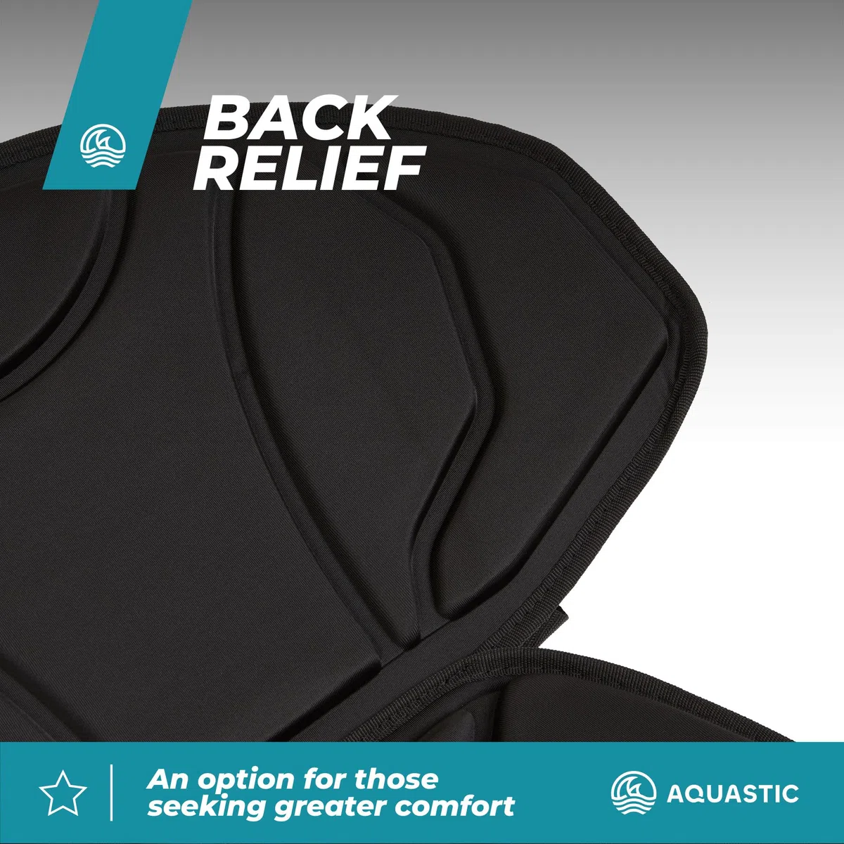 AQUASTIC Asiento para kayak SUP | poliéster duradero e impermeable | cómoda espuma EVA | cuatro correas de fijación ajustables | bolsa de almacenamiento con cerradura