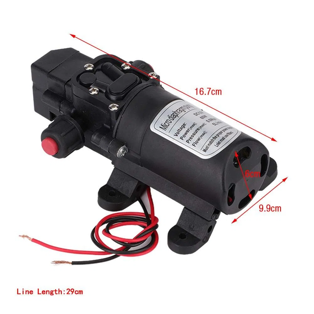 Bomba De Agua DC 12V Bomba Autocebante De Alta Presión 116Psi Caravana Autocebante Barco Que Acampa,limpieza de autos