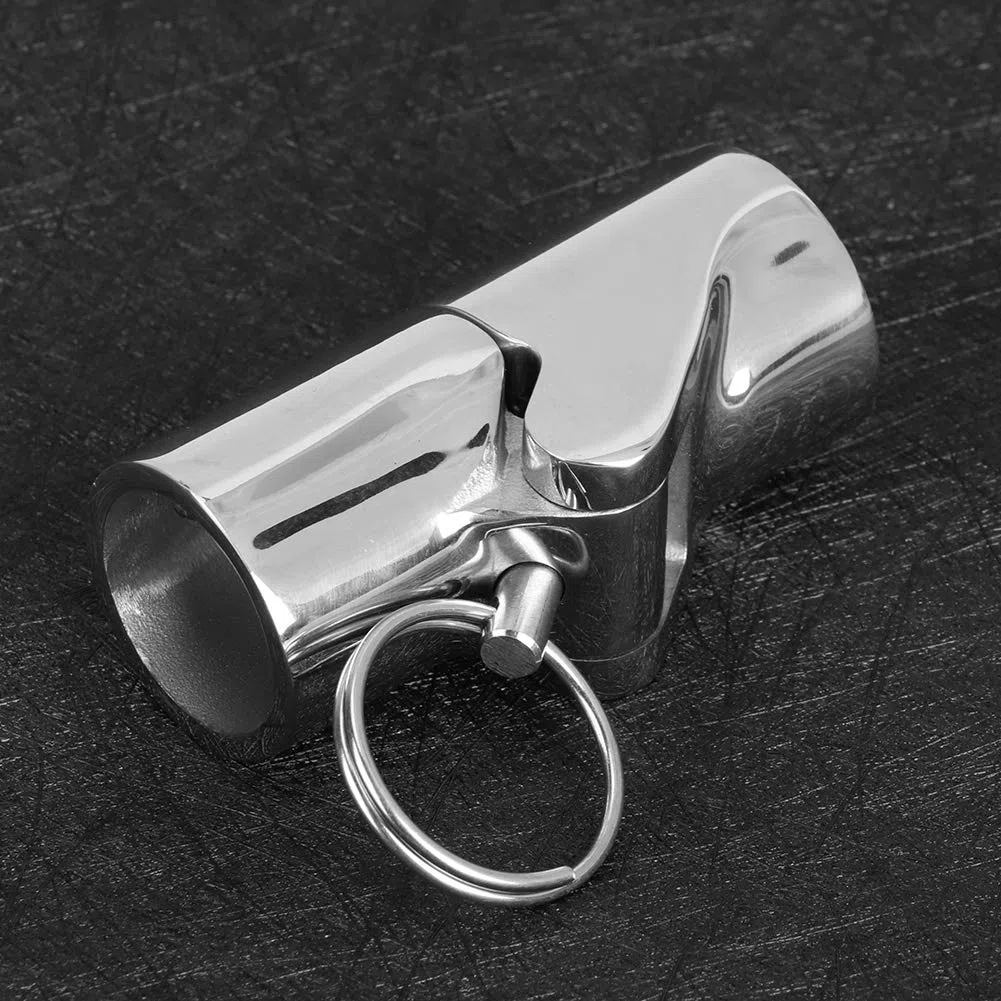 Conector de Tubo de Acero Inoxidable Marino Tubo de Acoplamiento Giratorio Plegable Conector de Tubería con Accesorios para Barcos de Punta(25 mm)