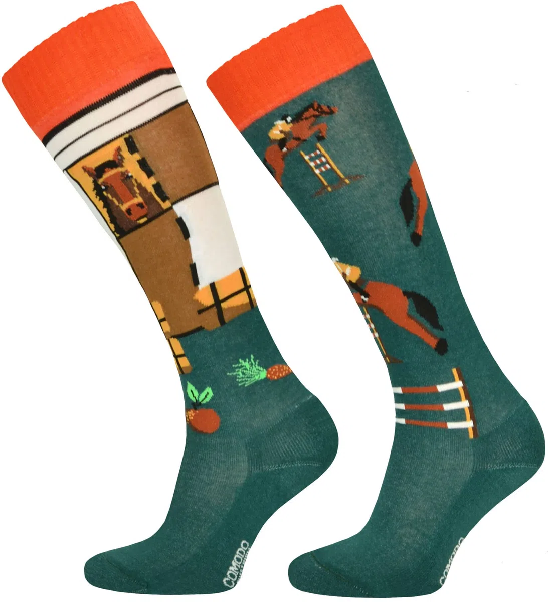 TODO Comodo Calcetines de equitación multicolor con diseño STJBW | Calcetines de equitación de algodón para mujeres niñas niños