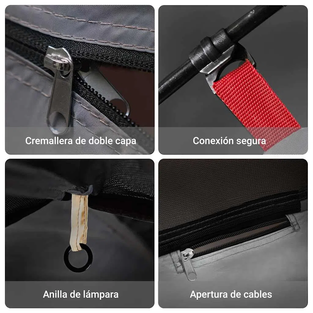 vidaXL Tienda de Almacenaje 9 Compartimentos Impermeable Toldo Carpa Refugio