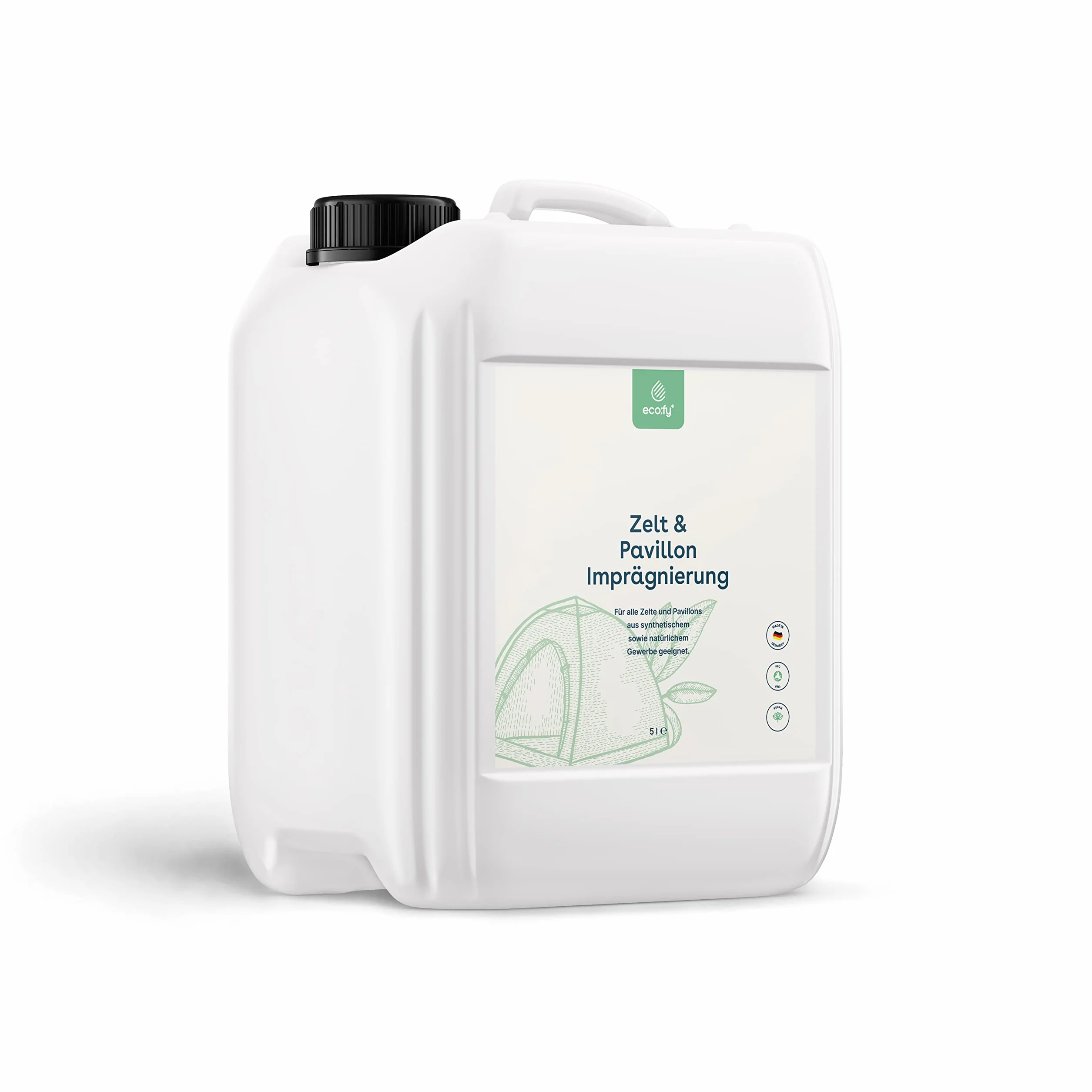 Impregnación UV-estable Transpirable Protección Mantenimiento (5 l) para Tienda y Pabellón de Campaña de Algodón y Poliéster