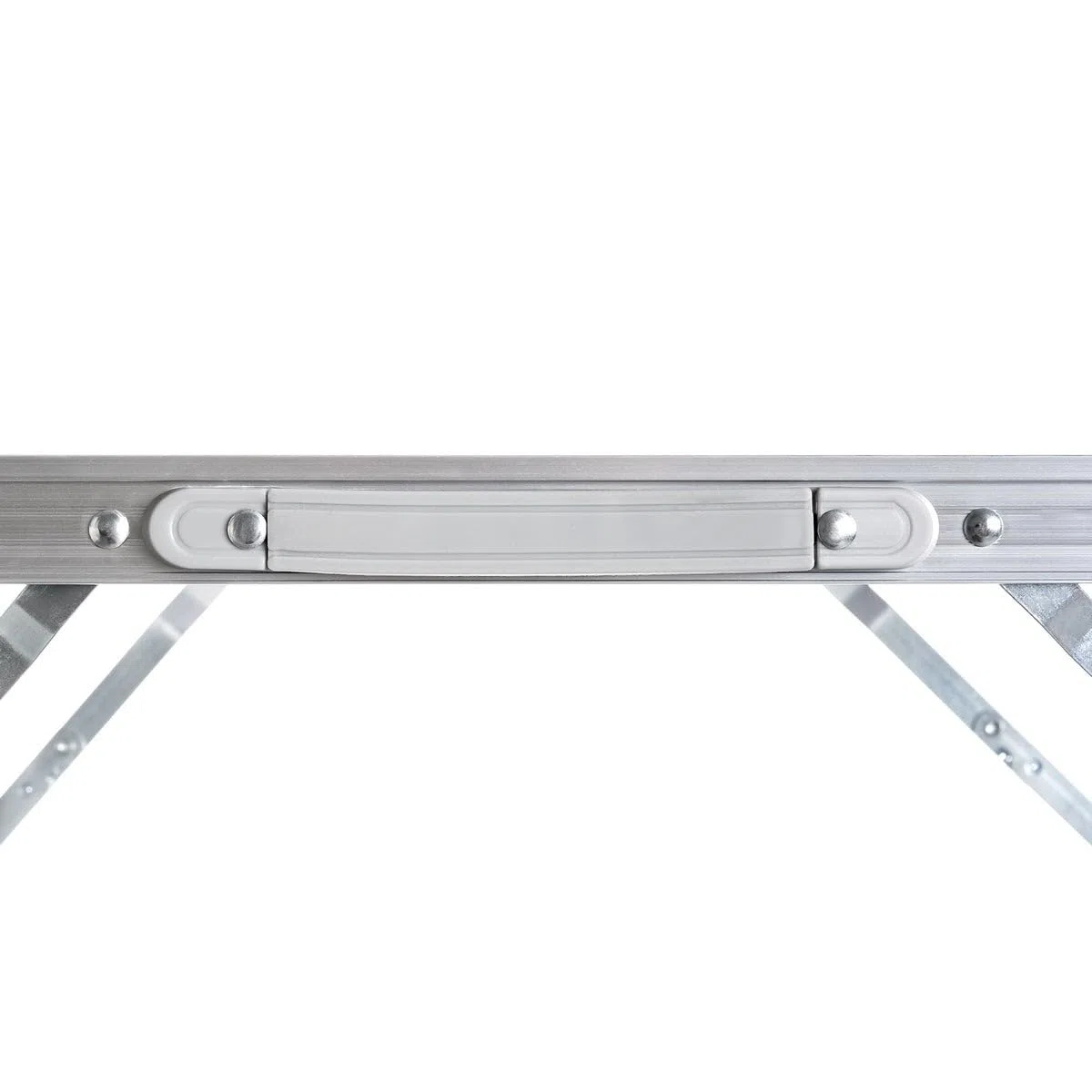 LOLAhome Mesa Plegable Gris de Acero y MDF, 60x40x50 cm para Camping, Playa o picnics. Ligera y pequeña, para Exterior, antivuelco y fácil de Transportar.