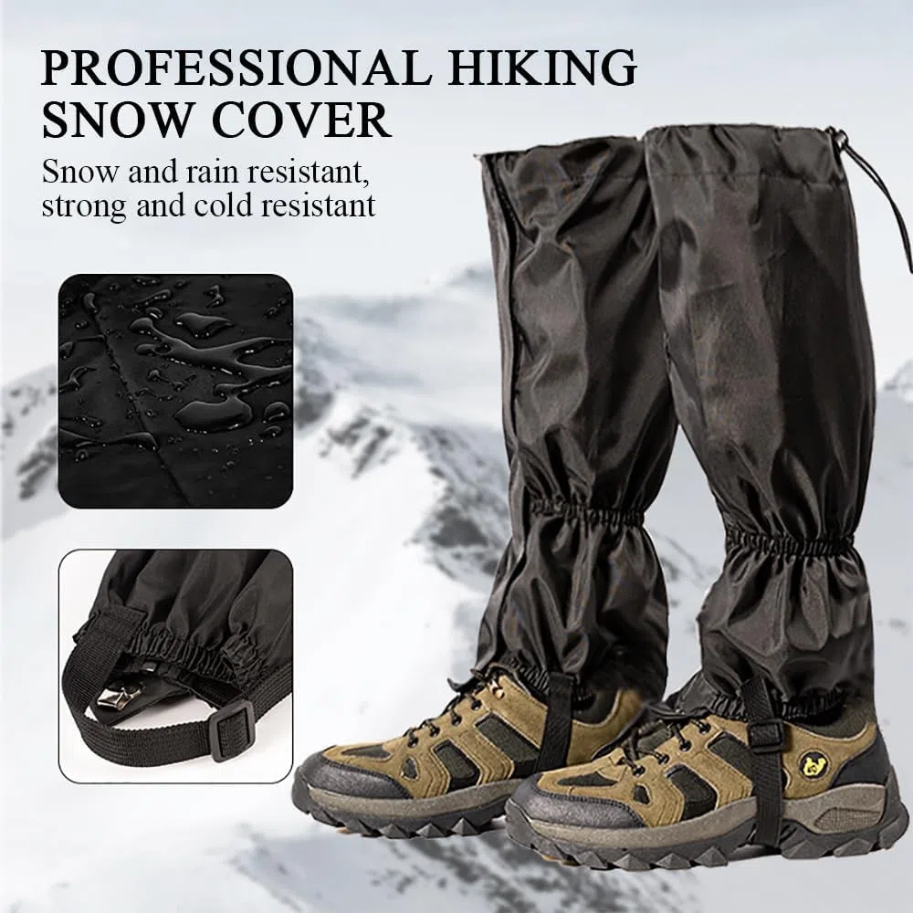 Polainas Impermeable de Senderismo Polainas Ajustables para Botas de Nieve para Montañismo Tejido de Nylon de Calidad 210d Impermeable y Antidesgarro
