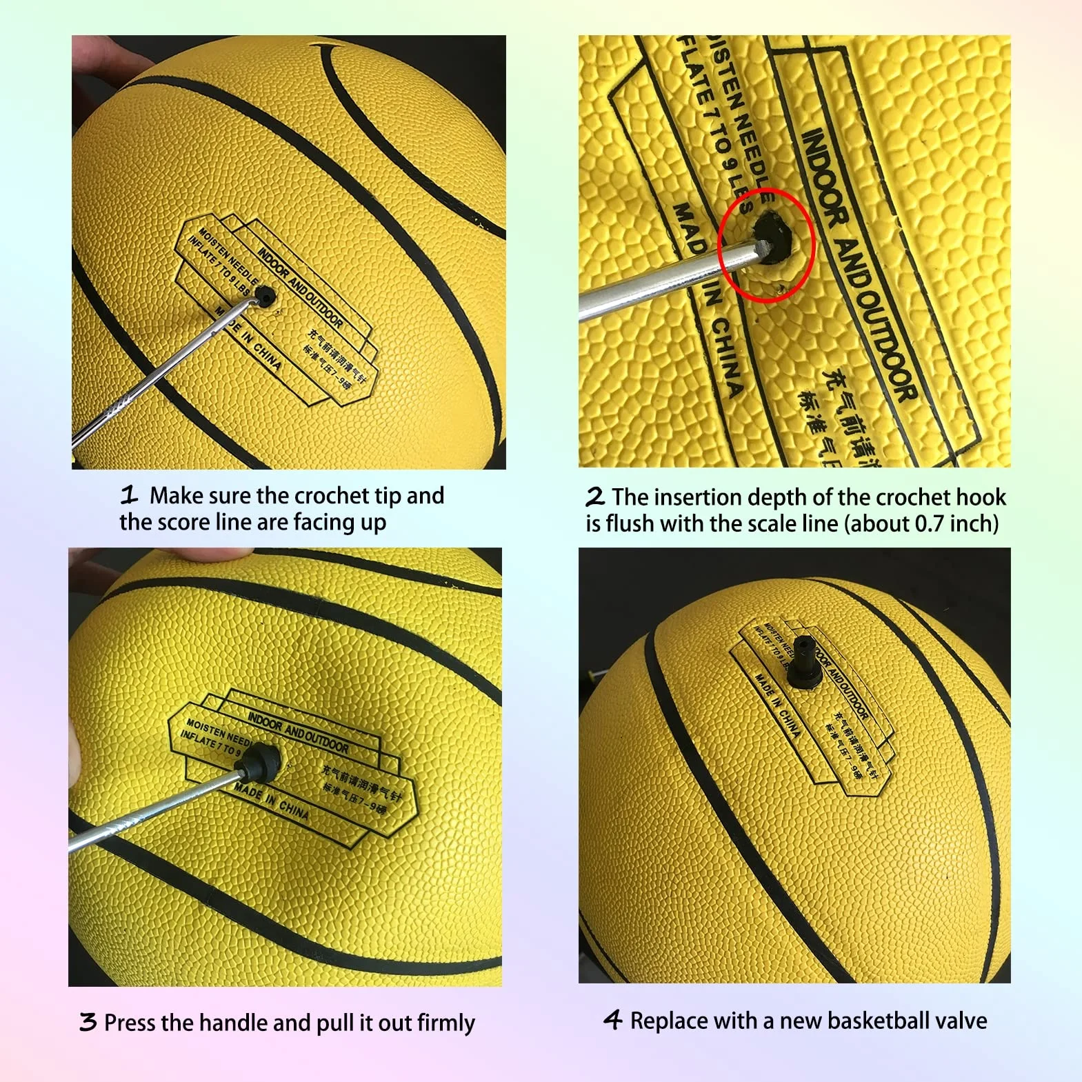 Válvula de Repuesto de válvula de Baloncesto, Kit de reparación de Fugas de Pelota Deportiva, médico de Pelota Deportiva, válvula Blanca y Negra, Adecuada para Baloncesto, fútbol, Voleibol, Paquete 1