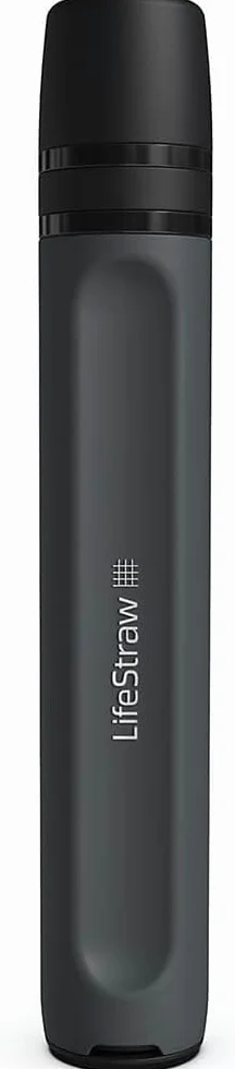 LifeStraw Peak Series - Personal Water Filter Straw for Backup Filtration, Emergency, Survival, and Ultralight Hydration, Dark Mountain Gray