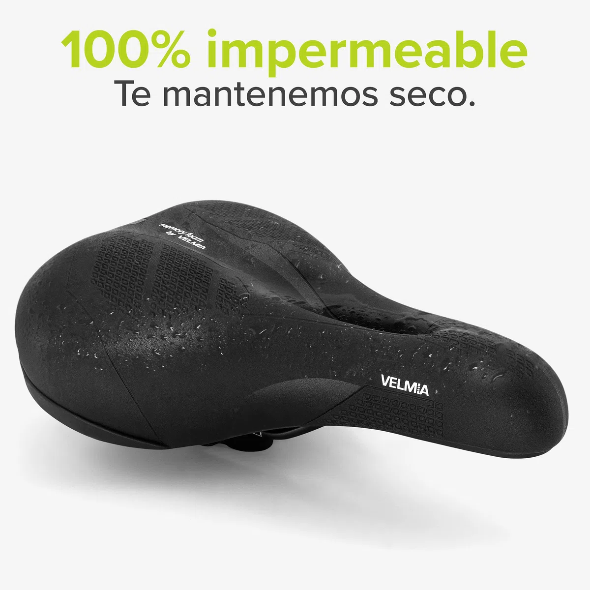 VELMIA Sillín de Bicicleta de Montaña, Trekking y Ciudad - Sillín Bicicleta Muy Cómodo Hombre y Mujer | Impermeable y Transpirable, Ergonómico, Espuma de Memoria, Antiprostático | Diseñado en Alemania