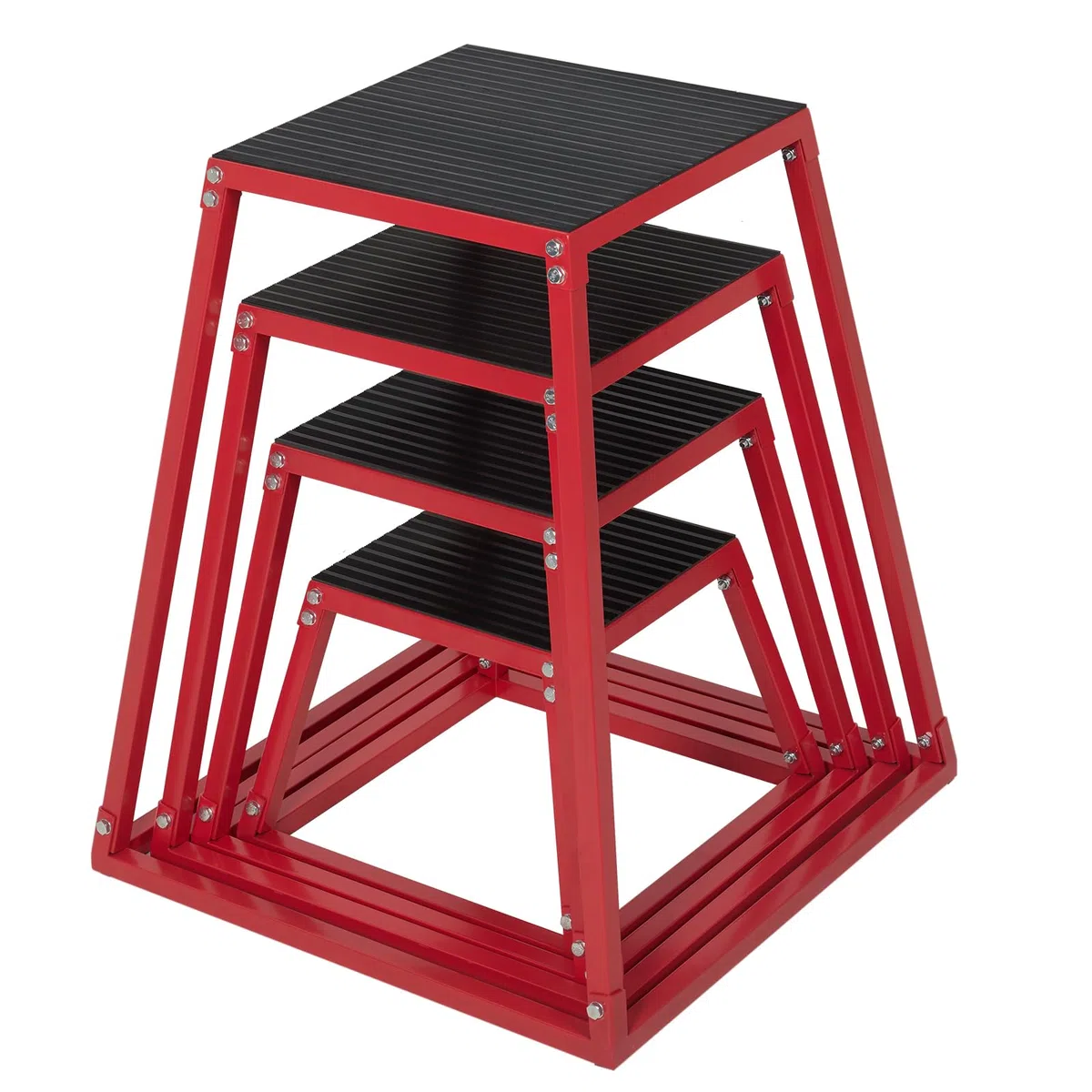 GarveeHome | Caja Pliométrica De Acero Para Entrenamiento De Fuerza | Plataforma De Salto Antideslizante 500 Libras | Fitness En Casa y Gimnasio Profesional | 12 18 24 30 Pulgadas