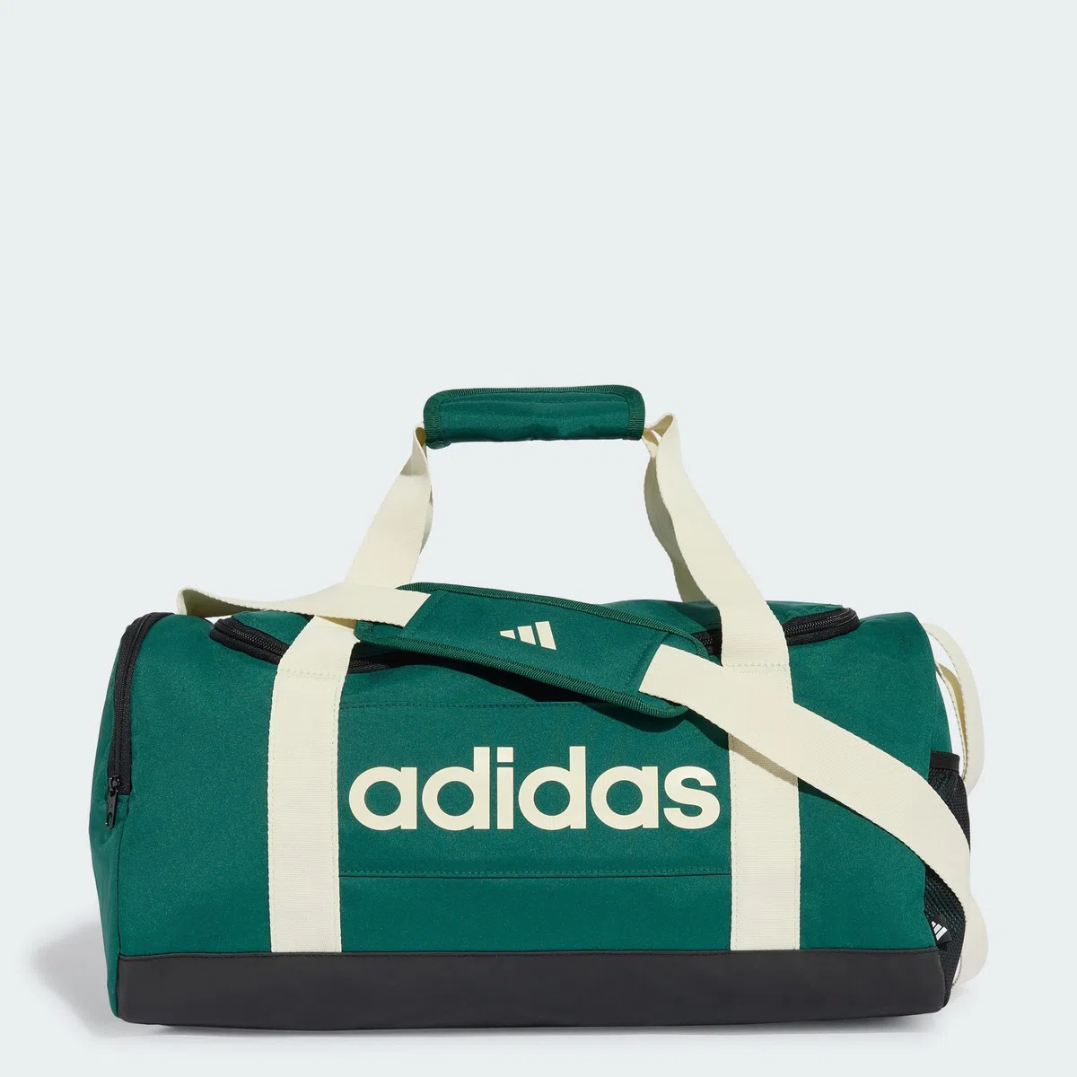adidas Unisex Adulto Essentials Linear Duffel Bag Duffel Bag, Collegiate Green/Ivory, S