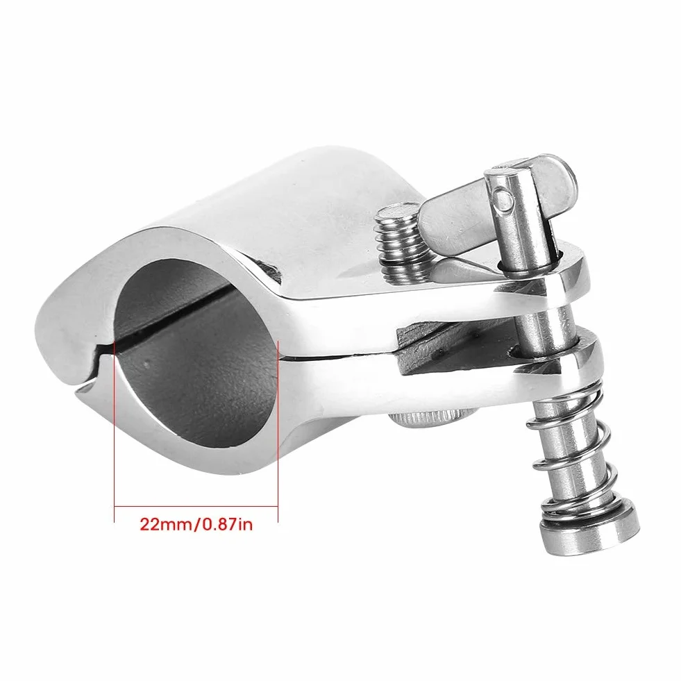 EBTOOLS para soporte bimini para neumático 2 piezas barco articulado mandíbula superior diapositiva de acero inoxidable 316 accesorios de hardware marino punta estilo bimini top bisagra soporte