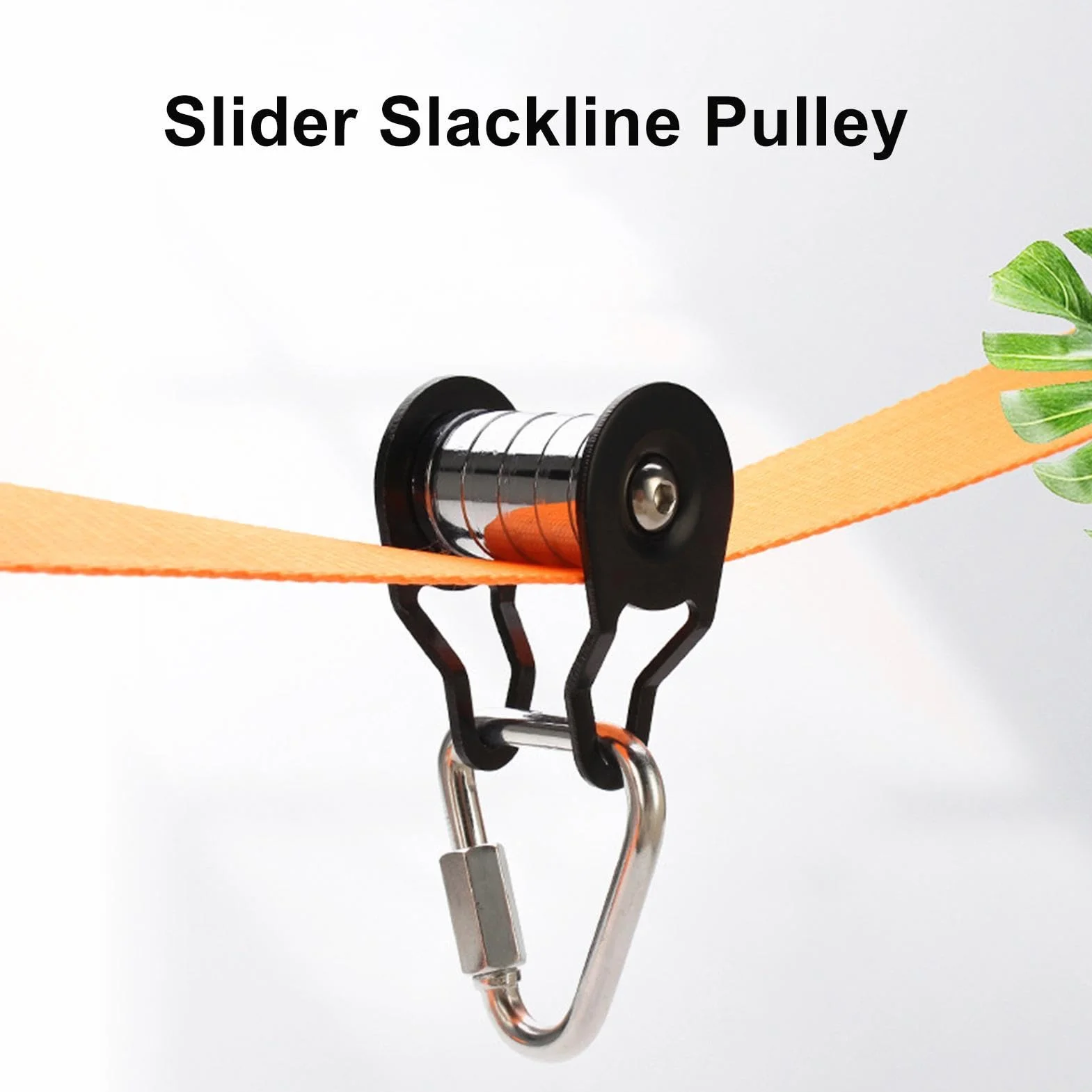 Slacklines - Polea de carga fuerte, polea de cuerda de tensión, polea de cuerda resistente a la intemperie con 5 rodillos, polea de aparejo multifuncional de hierro Slacklines Park Advanced User