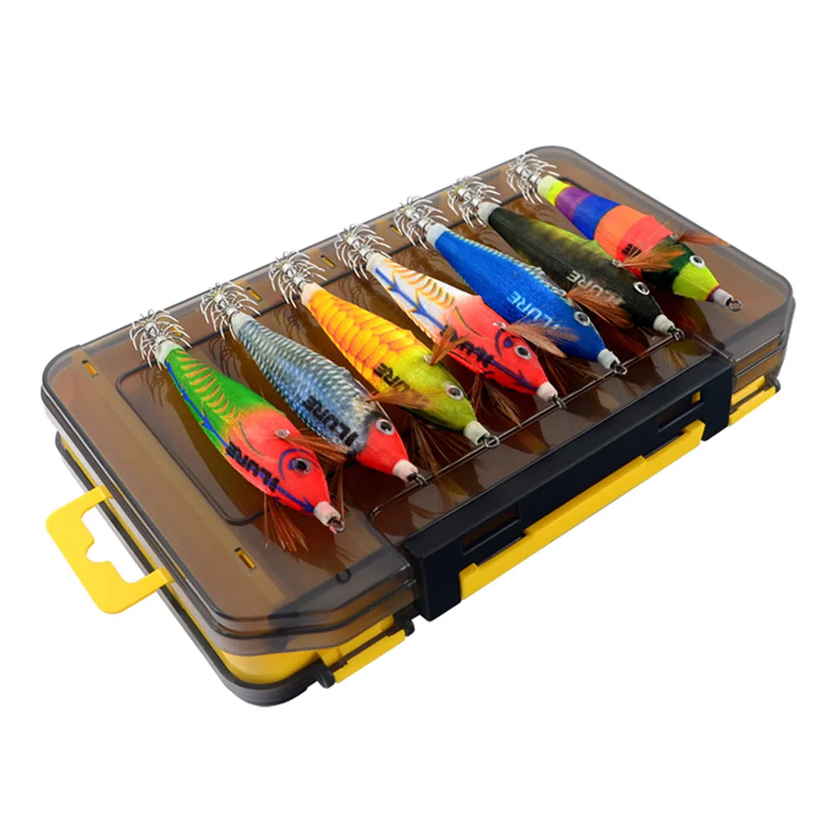 Lixada Señuelo de Pesca Colorido,Cebo Duro de Imitación Luminosa para Camarones,Señuelo para Gambas con Plantillas de Calamar